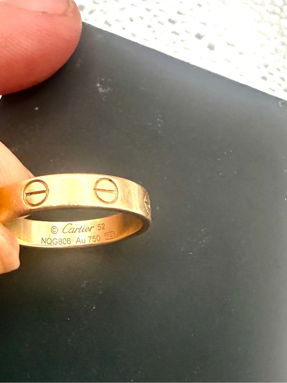 Cartier Gold Screw Accent Women’s Ring Size 52-6 - Picture 3 of 5